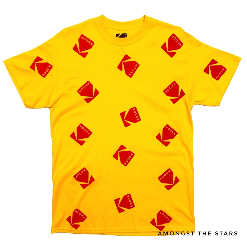 Kodak All Over Logo Gold & Red Men's Tee T-Shirt